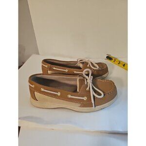 Bass Women’s Leather Oxford Boat Leather Tie‎ Up Dock Shoes Size 4M